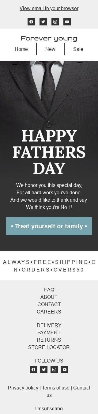 Men's suit Email Template by Stripo.email