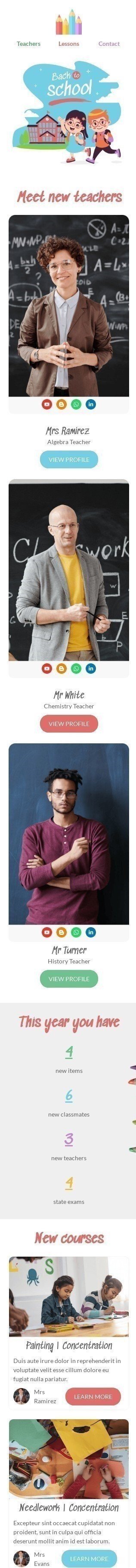 Modello Email Ricomincia la scuola «Scuola creativa» per il settore industriale di Istruzione Visualizzazione mobile