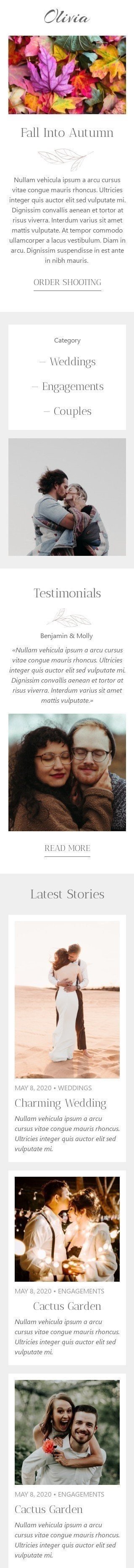 Plantilla de correo electrónico «Caer en otoño» de Primer dia de otoño para la industria de Fotografía Vista de móvil