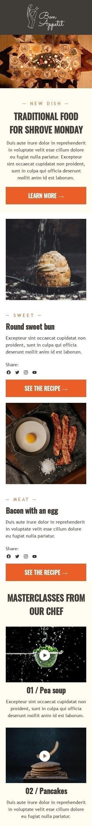 Sweet bun Email Template by Stripo.email