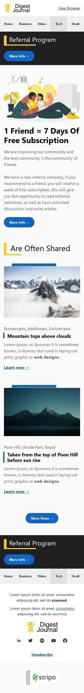 Шаблон письма «Улучшение сообщества» тематики Реферальные письма для индустрии «Публикации и Блог» мобильный вид