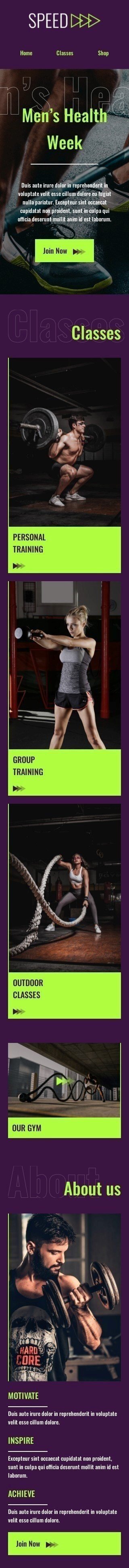 Шаблон письма к празднику Неделя мужского здоровья «Занятия на свежем воздухе» для индустрии «Спорт» мобильный вид