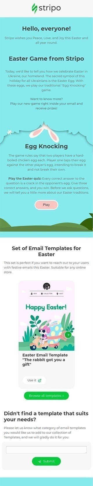 Modelo de E-mail de «Jogo de Páscoa» de Páscoa para a indústria de Publicações & Blogs Visualização de dispositivo móvel