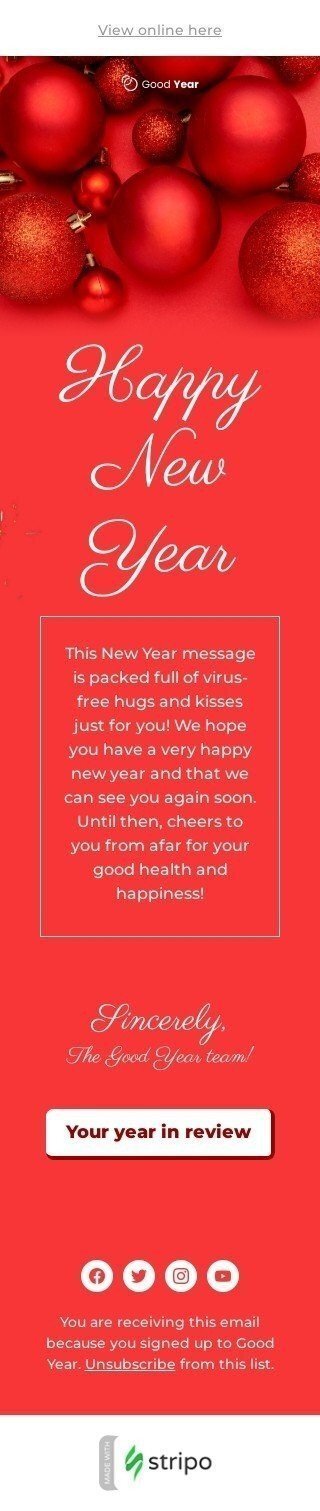 Шаблон листа до свята Новий рік «Чудовий рік» для індустрії «Бізнес» мобільний вигляд