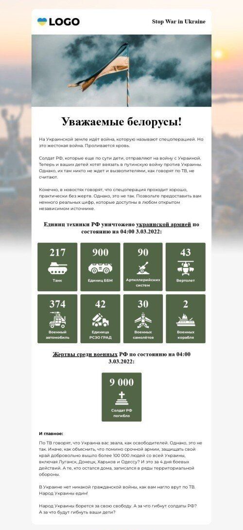 Modello di email "Sbrigatevi" Visualizzazione mobile