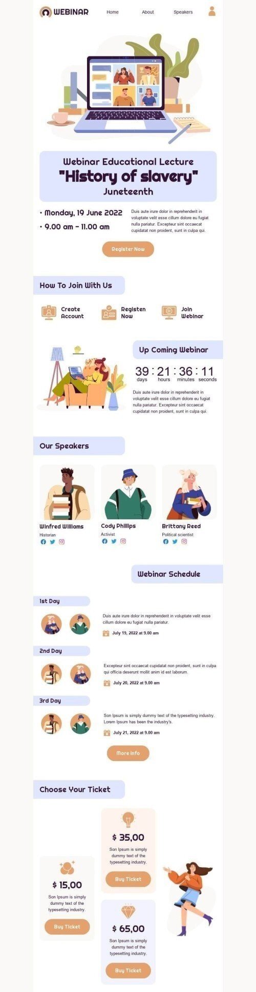 Шаблон листа до свята День Емансипації «Історія рабства» для індустрії «Навчання та Інформація» мобільний вигляд