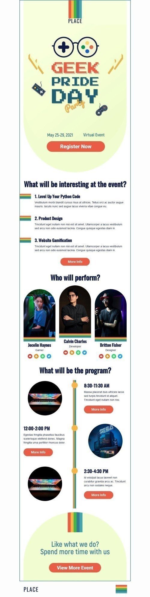 Geek Pride Day Email Template "Geek pride day party" for Events industry mobile view