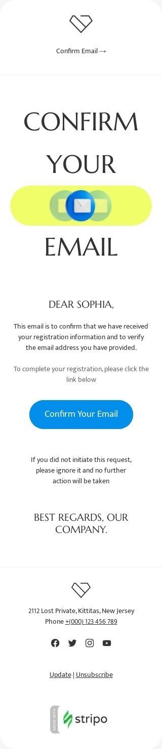 Register Email Module Complete your registration Email Template by Stripo.email