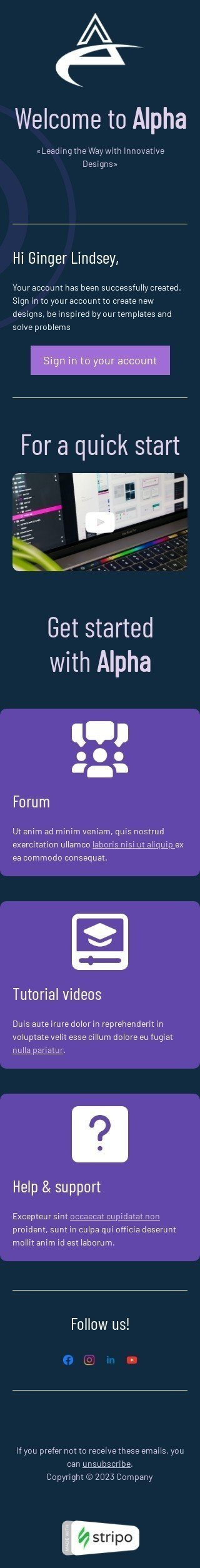 Modèle de courrier électronique SaaS «Ouvrir la voie avec des conceptions innovantes» pour le secteur business Affichage mobile