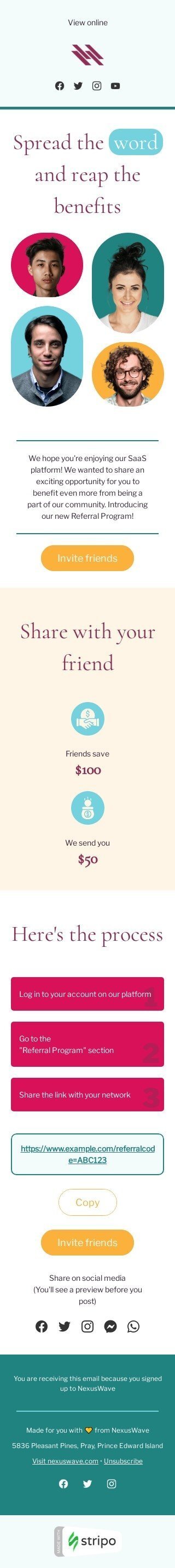 Modèle de courrier électronique SaaS «Faire connaitre» pour le secteur logiciels & technologie Affichage mobile