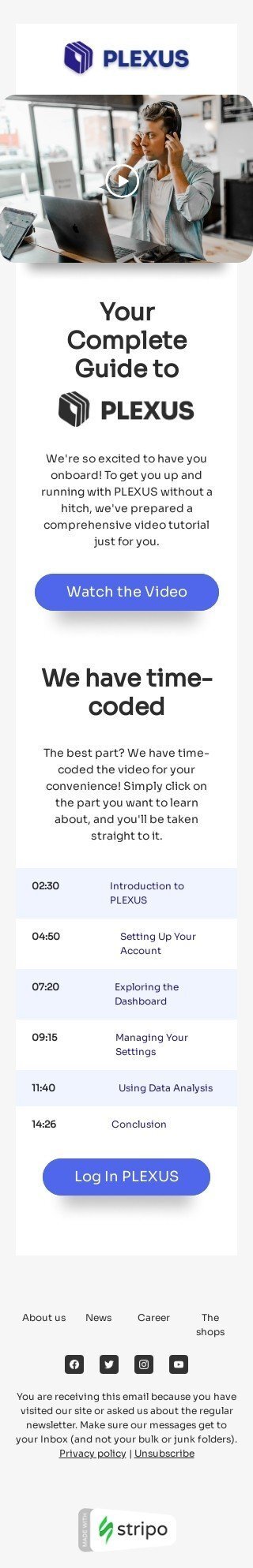 SaaS E-Mail-Vorlage «Ihr vollständiger Leitfaden» für Software & Technologie-Branche Ansicht auf Mobilgeräten