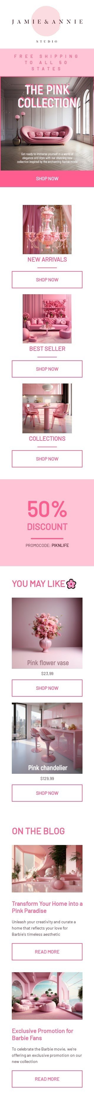 The pink collection Email Template by Stripo.email