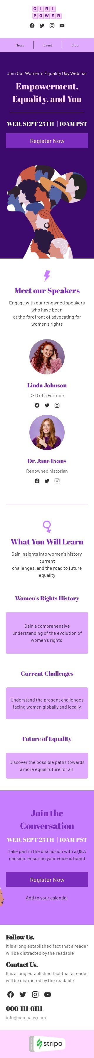Empowerment, equality, and you Email Template by Stripo.email