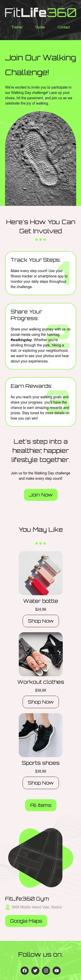 Join our Walking Challenge Email Template by Stripo.email