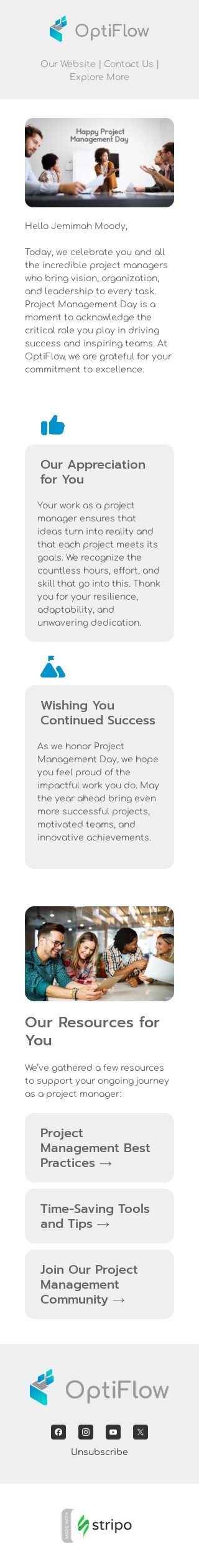 Шаблон письма к празднику День проектного менеджмента «Признание силы проектного менеджмента» для индустрии «Бизнес» мобильный вид