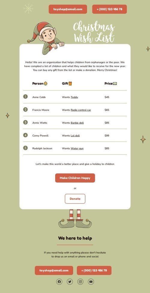 Plantilla de correo electrónico «Hacer felices a los niños» de promoción para la industria de productos para niños Vista de móvil