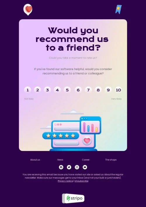 SaaS email template "Could you take a moment?" for business industry