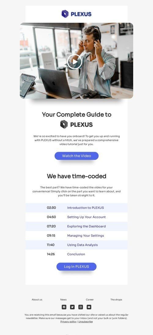 Modelo de e-mail de «Seu guia completo» de SaaS para a indústria de software e tecnologia Visualização de dispositivo móvel