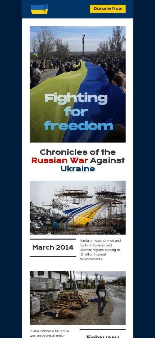 Шаблон письма к празднику День Независимости Украины «Цифры о полномасштабной войне России в Украине» для индустрии «Остановим войну» мобильный вид