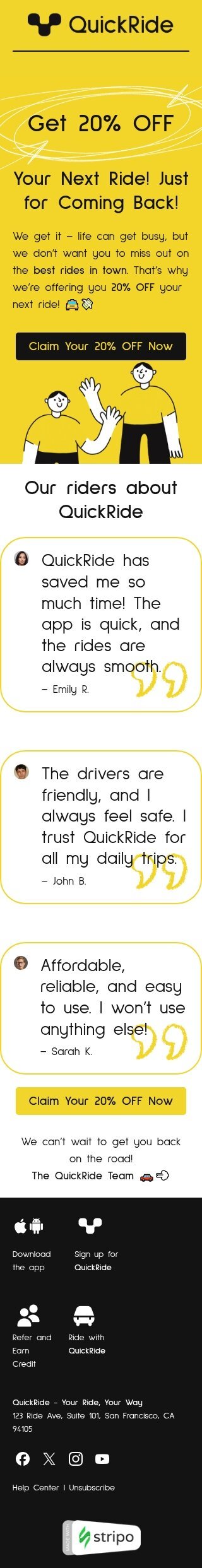 Modello email contatto con gli abbonati recentemente scaduto «Le migliori giostre della città» per il settore industriale di commercio Visualizzazione mobile