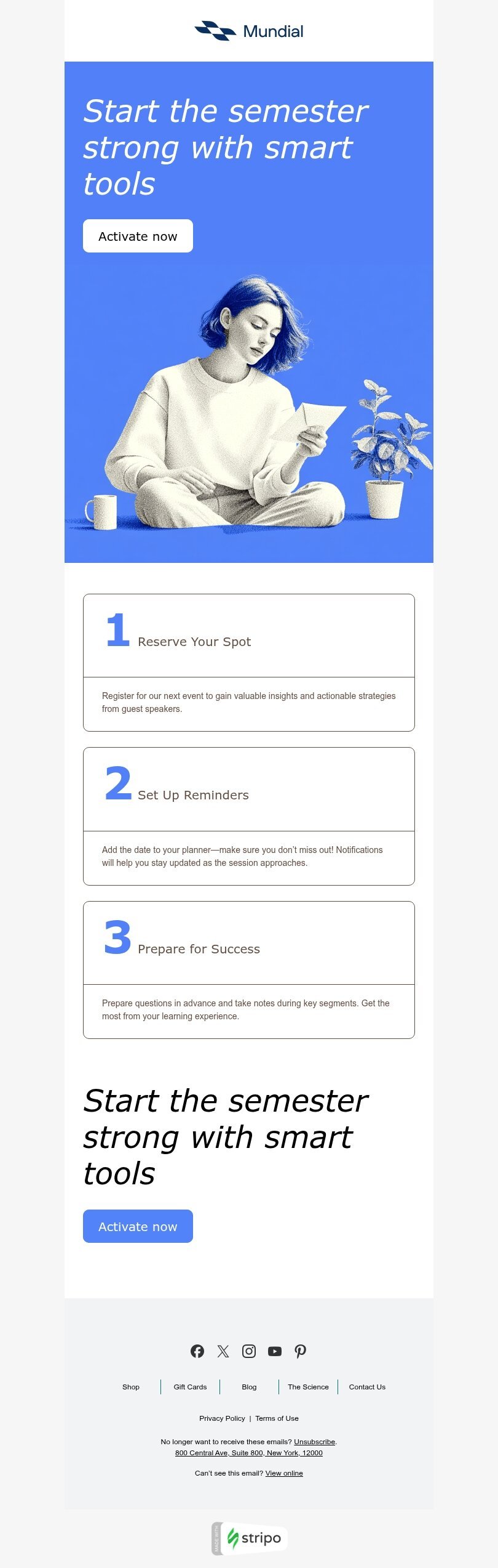 Schulbeginn E-Mail-Vorlage «Das ultimative Schulstarterpaket» für software & technologie-Branche Ansicht auf Mobilgeräten