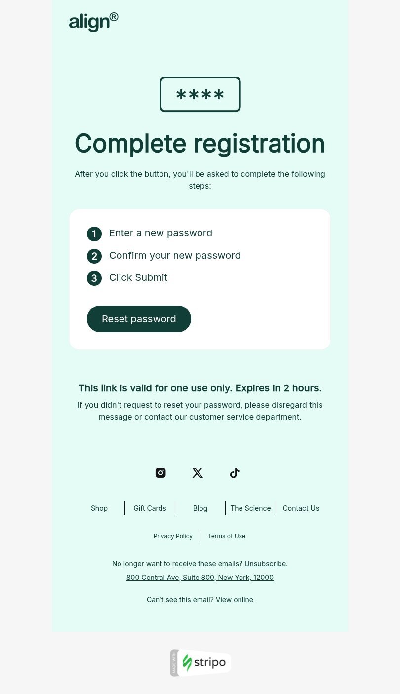 Modèle de courrier électronique transactionnelle «Réinitialisation du mot de passe» pour le secteur commerce électronique Affichage mobile