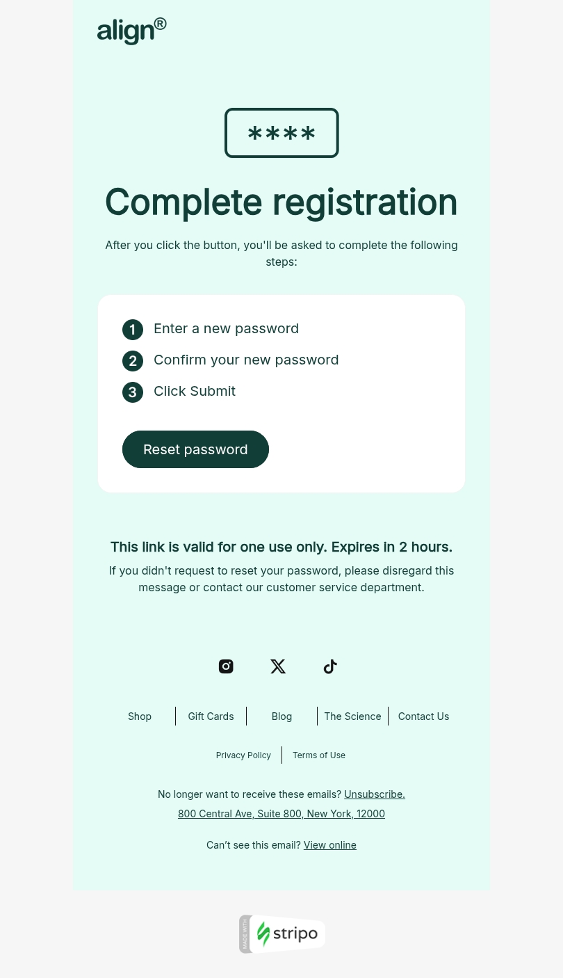 Password reset Email Template by Stripo.email